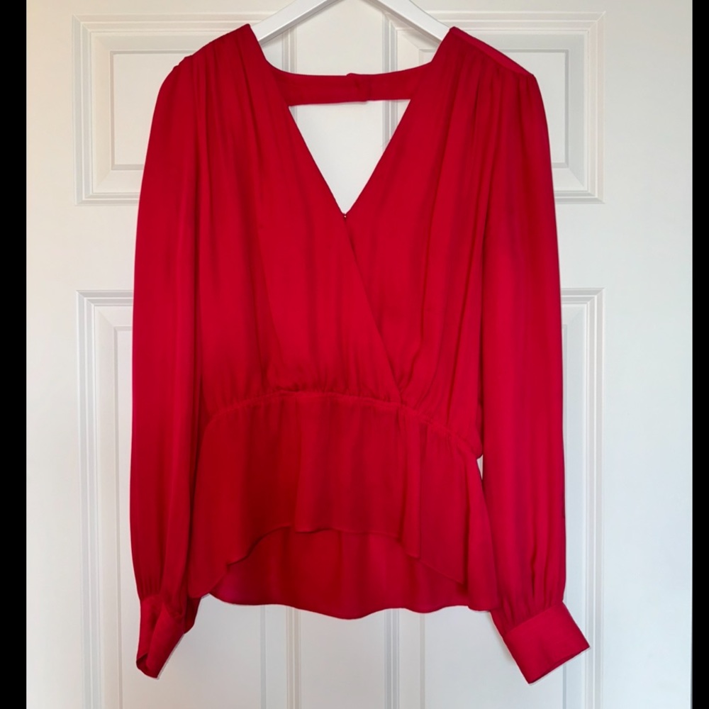 Parker red blouse XS